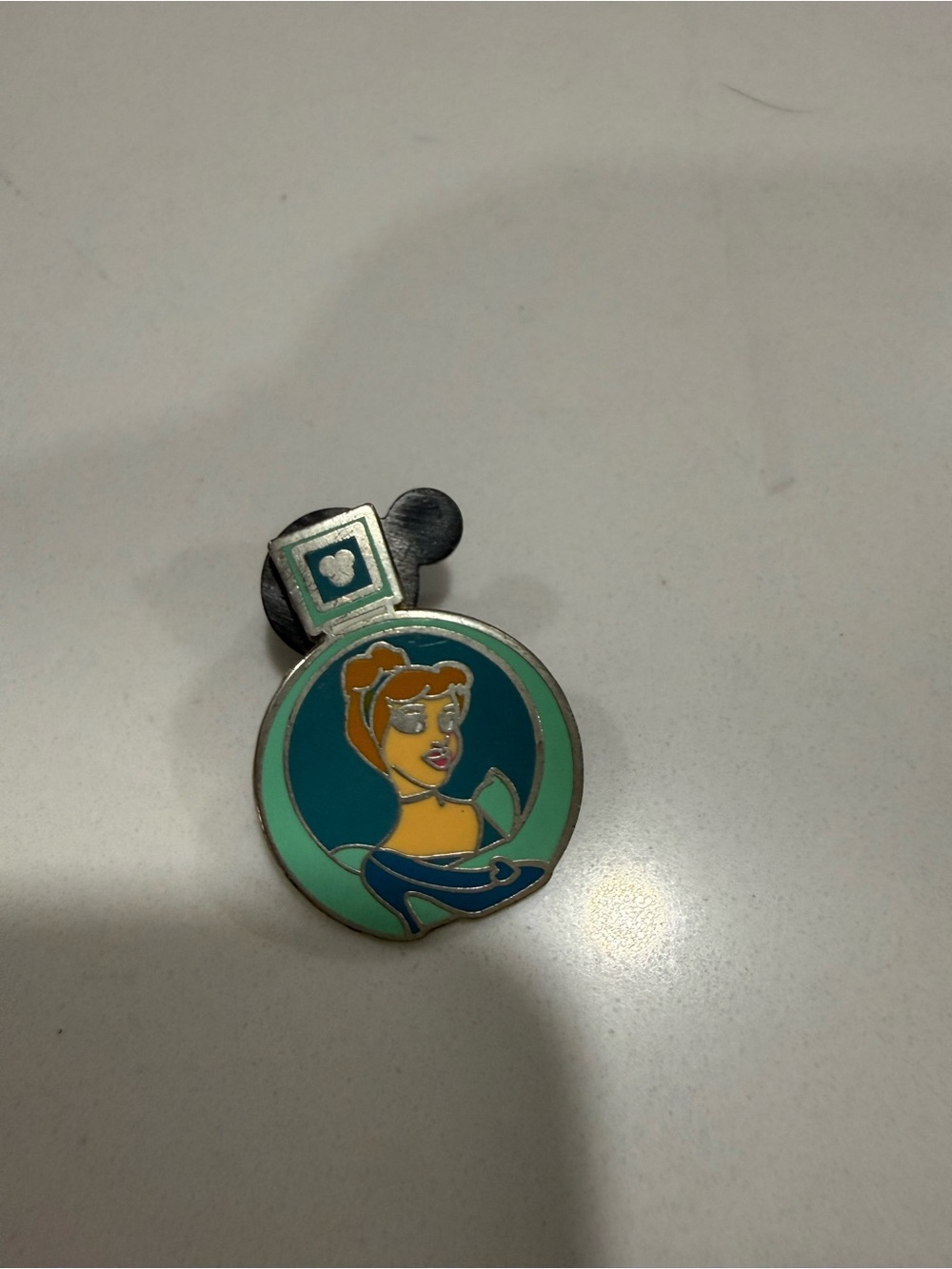 Disney Enamel Brooch in Teal, Mint & Yellow